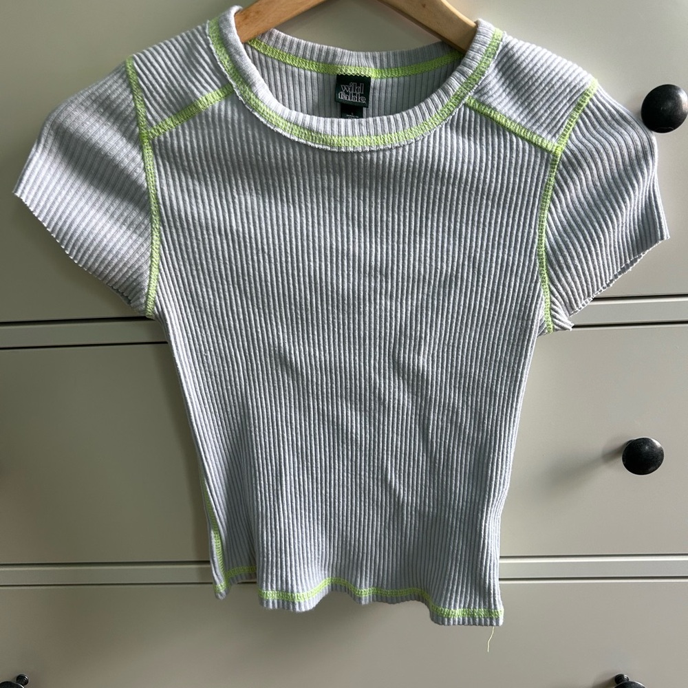Ribbed cropped tee